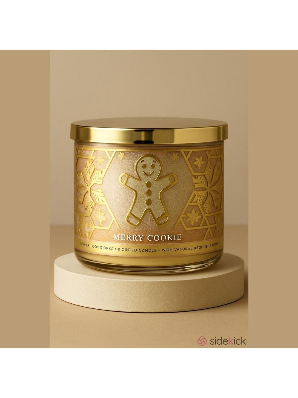 Bath and Body Works 3 Wick Candle Merry Cookie New